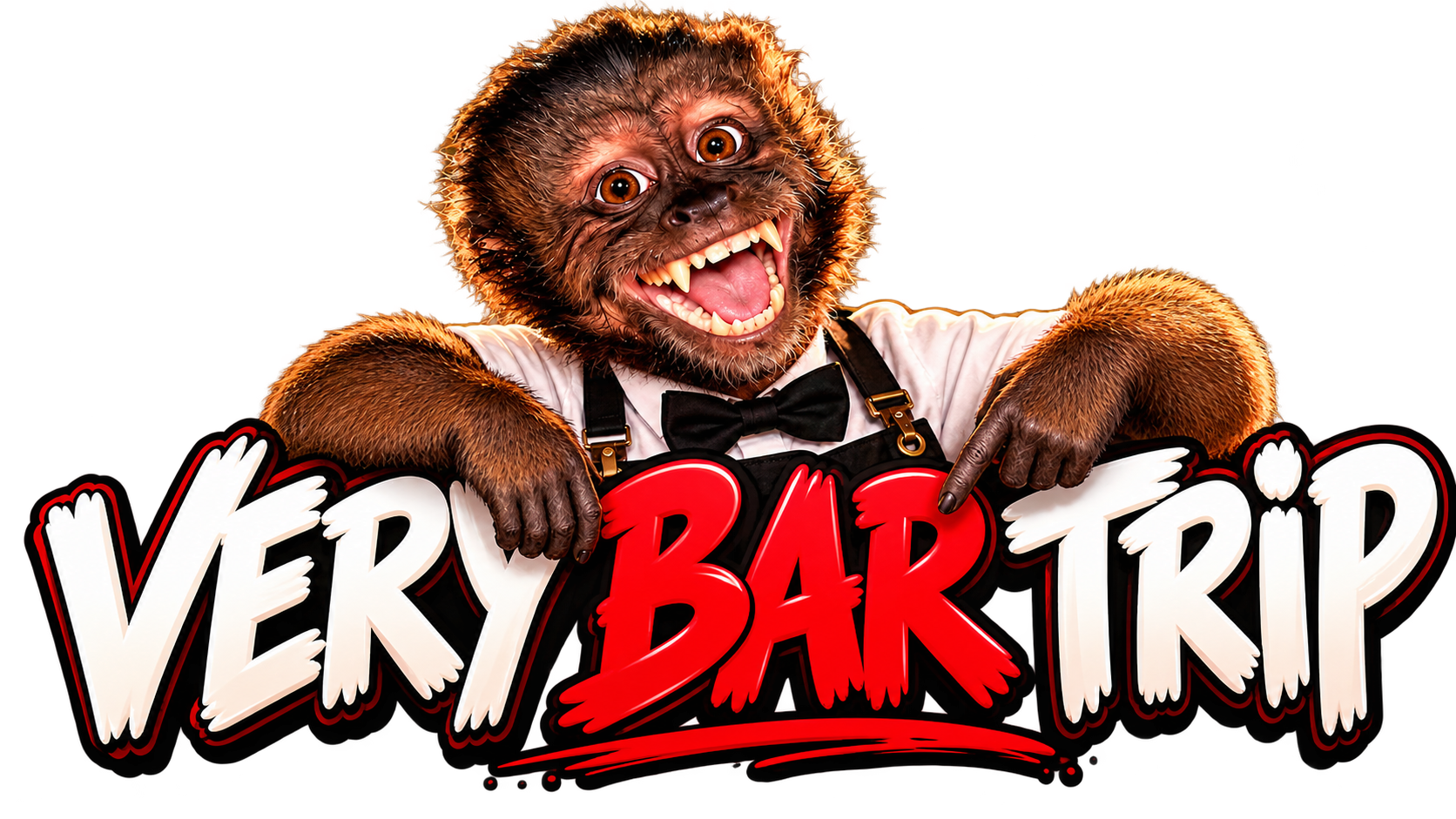 Le singe barman, mascotte de Very Bar Trip